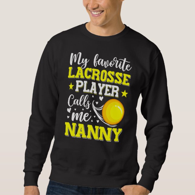 Sweatshirt Mon Joueur De Crosse Préféré M'Appelle Mères Nanny (Devant)