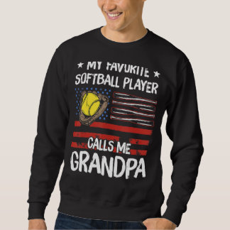 Sweatshirt Mon Joueur De Softball Favori M'Appelle Mon Favori