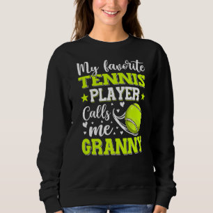 Sweatshirt Mon joueur de tennis favori m'appelle la mère de m