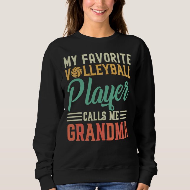 Sweatshirt Mon Joueur De Volley-ball Préféré M'Appelle Grand- (Devant)