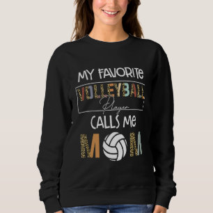 Sweatshirt Mon Joueur favori de volley-ball Mère's Day Sport