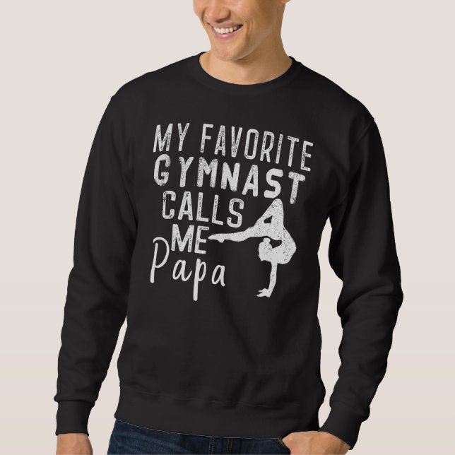 Sweatshirt Mon Joueur Gymnaste Favori M'Appelle Papa (Devant)