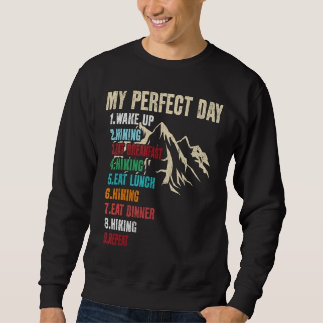 Sweatshirt Mon jour parfait Randonnée d'embarcation de bureau (Devant)