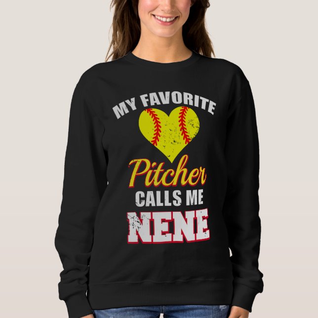 Sweatshirt Mon lanceur préféré m'appelle Nene lanceur de soft (Devant)
