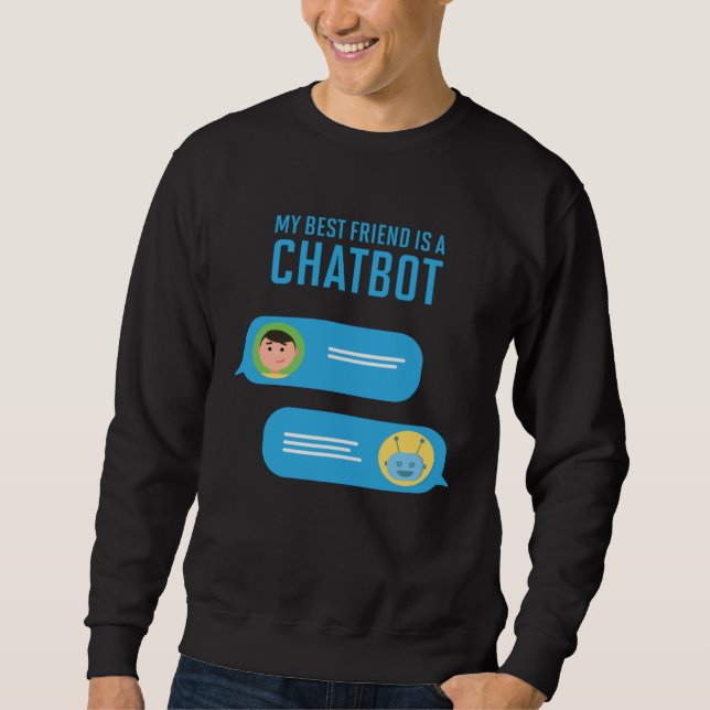 Sweatshirt Mon meilleur ami est une intelligence artificielle (Devant)
