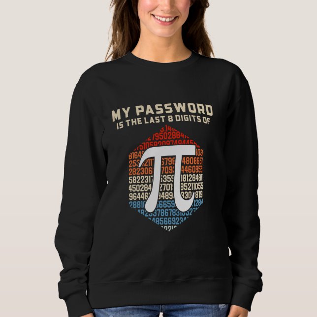 Sweatshirt Mon Mot De Passe Est Le Dernier 8 Chiffres De Pi - (Devant)