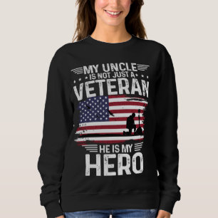 Sweatshirt Mon Oncle Est Vétérinaire Il Est Mon Héros Soldat