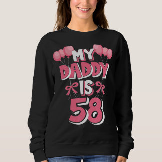 Sweatshirt Mon papa a 58 ans, 58e anniversaire masculin