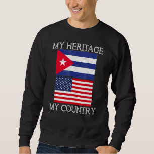 Sweatshirt Mon patrimoine Mon pays Cubain Américain Cubain He