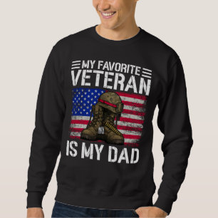 Sweatshirt Mon père est mon vétéran préféré Cadeau pour père
