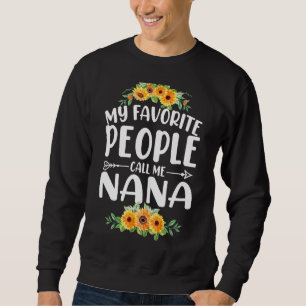 Sweatshirt Mon peuple favori m'appelle Nana Sunflower Mother'