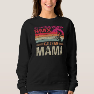 Sweatshirt Mon Pilote Bmx Préféré M'Appelle Mama Vintage