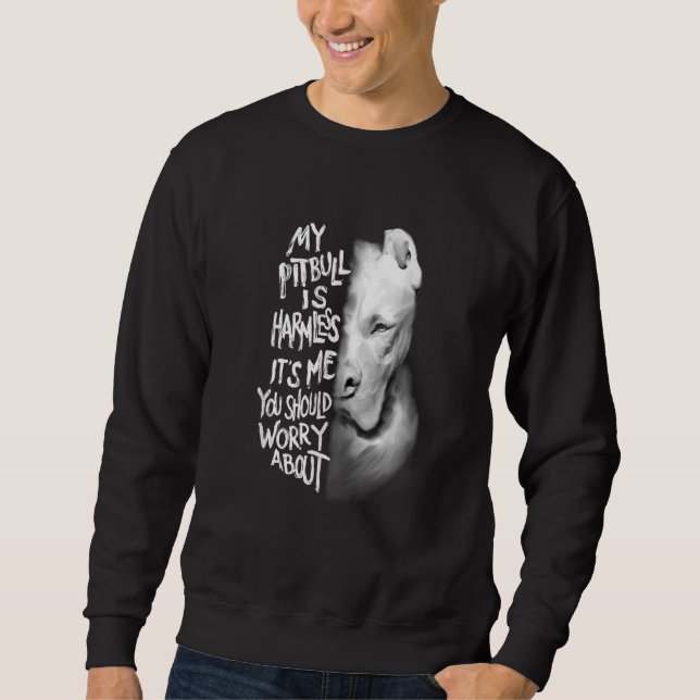 Sweatshirt Mon Pitbull Est Un Propriétaire De Citation De Chi (Devant)