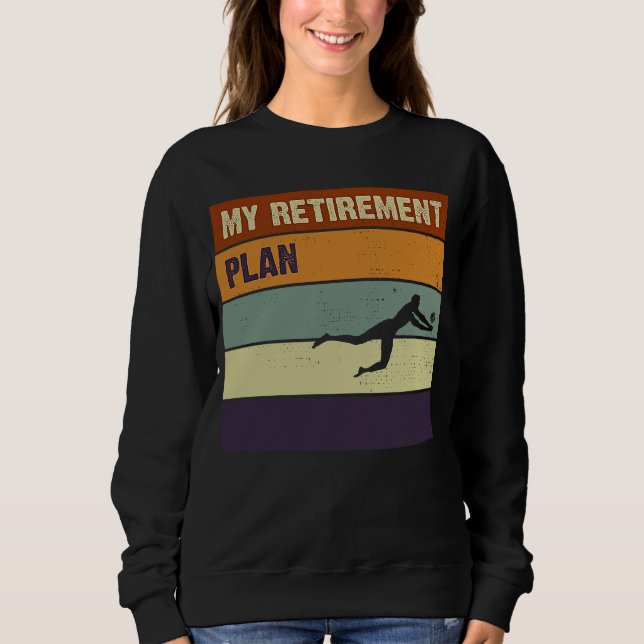Sweatshirt Mon plan de retraite Volleyball Slogan (Devant)