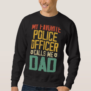 Sweatshirt Mon Policier Préféré M'Appelle Papa Vintage Re