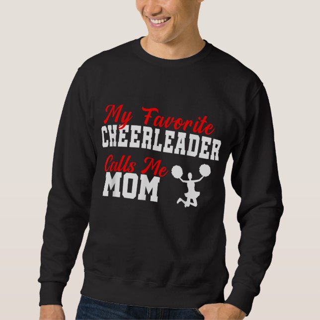 Sweatshirt Mon Pom-pom girl Favori M'Appelle Maman Funny Chee (Devant)