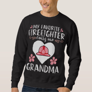Sweatshirt Mon pompier favori m'appelle mamie maman Femmes