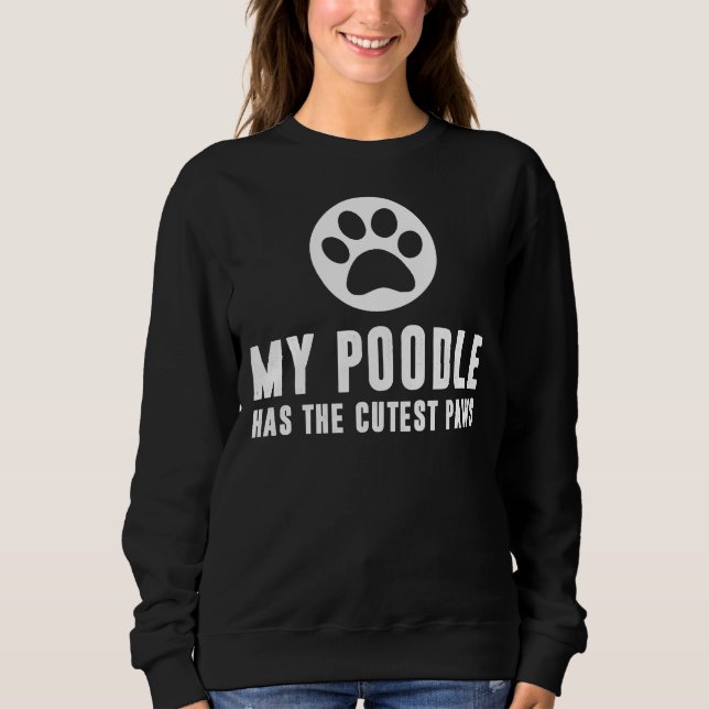 Sweatshirt Mon Poodle A Les Pailles Les Plus Cuttes (Devant)