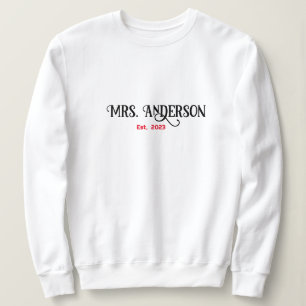 Sweatshirt Mon premier Noël en tant que Madame Nom personnali