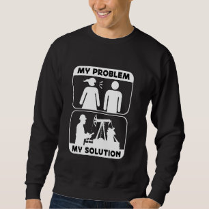 Sweatshirt Mon problème Ma solution Pictogramme Papa Huile d'