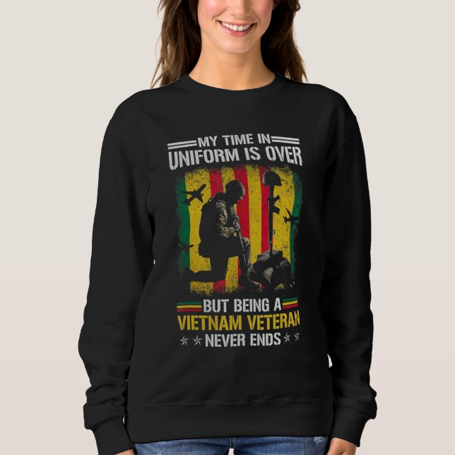 Sweatshirt Mon Temps En Uniforme Est Terminé, Mais Être Un Ne (Devant)