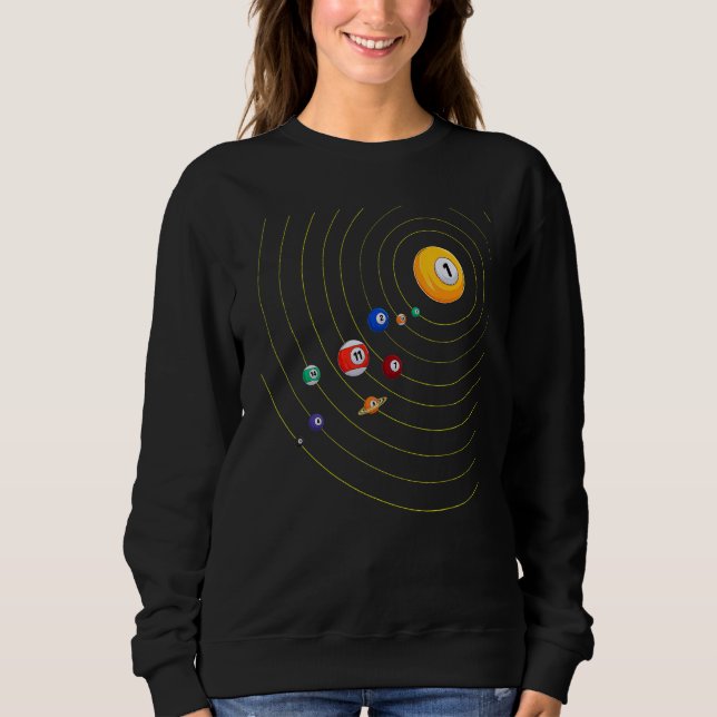 Sweatshirt Mon Univers Billard Américain (Devant)