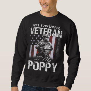 Sweatshirt Mon Vétérinaire Préféré Est Mon Drapeau Usa Pavot
