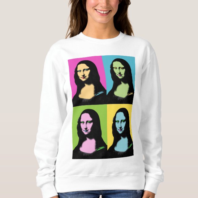 Sweatshirt Mona Lisa - Style Pop Art (Devant)