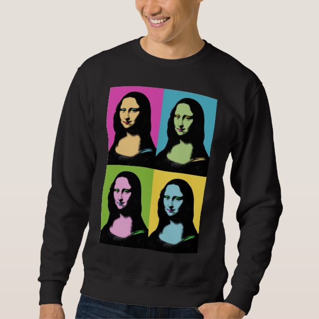 Sweatshirt Mona Lisa - Style Pop Art (Devant)