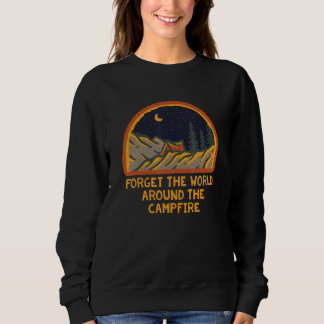 Sweatshirt Monde autour du feu de camp citations de camping c