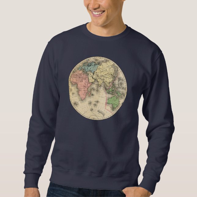 Sweatshirt Monde Carte Globe rétro vintage (Devant)