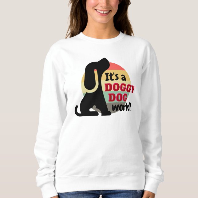 Sweatshirt Monde Chien Chien Vintage Patte (Devant)