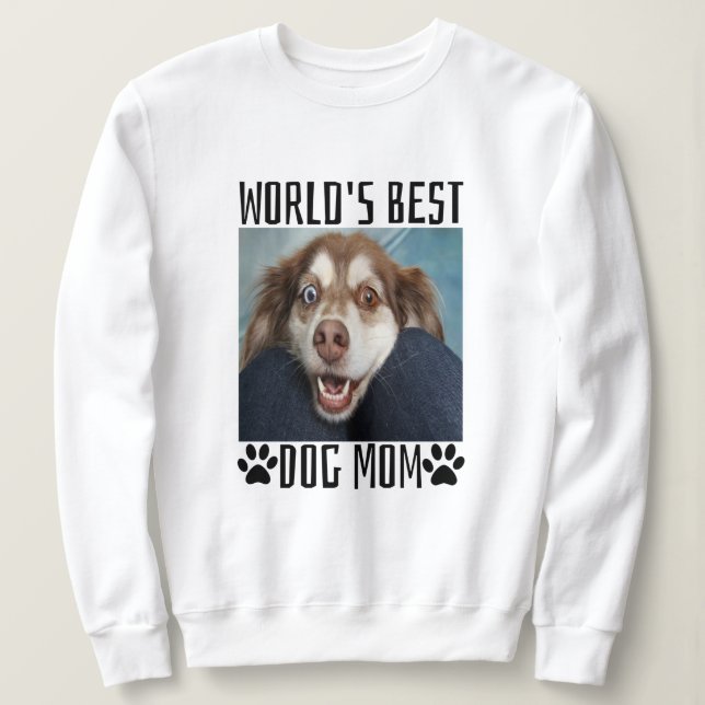 Sweatshirt Monde Meilleure maman de chien (Design devant)