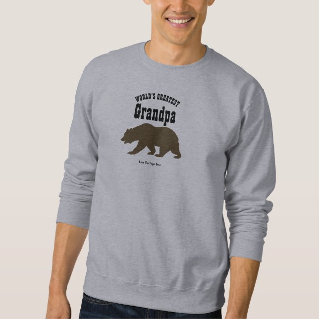 Sweatshirt Mondes plus grand grand grand papa Papa ours grand (Devant)