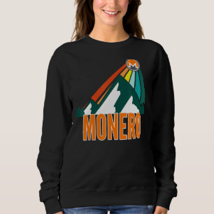 Sweatshirt Monero Xmr Crypto Mountain Sun Rays Cryptomonnaie