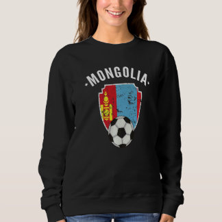 Sweatshirt Mongolie Football Mongolie Drapeau Football Mongol