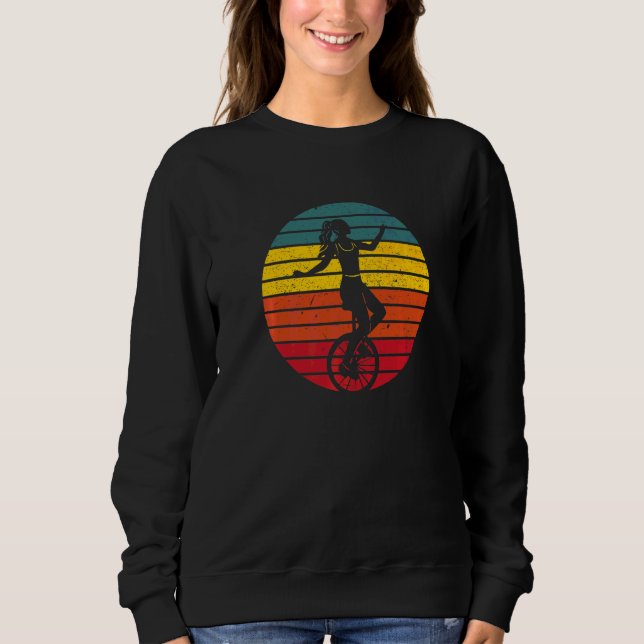 Sweatshirt Monocycle vintage à roue unique pour acrobates (Devant)