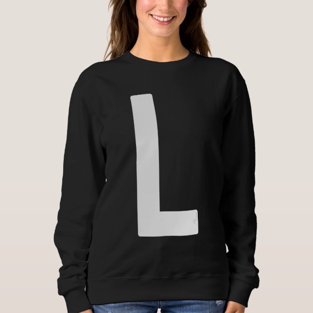 Sweatshirt Monogramme de la lettre majuscule L initiale de la (Devant)