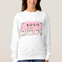 Monogramme mignon Halloween Fantômes roses Éffraya