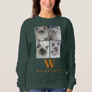 Sweatshirt Monogramme photo pour animal domestique personnali