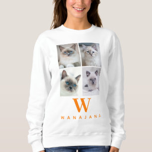 Sweatshirt Monogramme photo pour animaux de collège   Amoureu