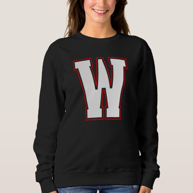 Sweatshirt Monogramme W Initiale W Lettre W Majuscule Alphabe (Devant)