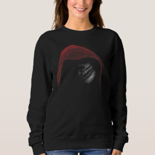 Sweatshirt Monstre rouge à visage crâne déplaisant