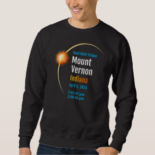 Sweatshirt Mont Vernon Indiana Dans Total Éclipse Solaire 202