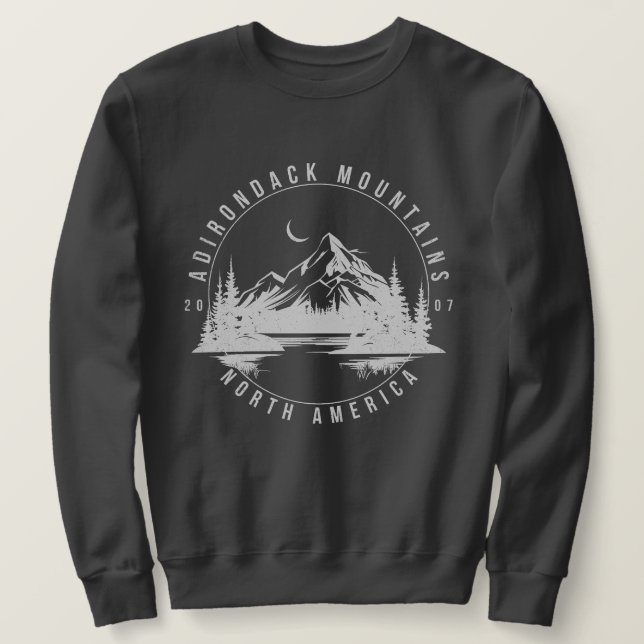 Sweatshirt Montagnes Adirondack Rétro Vintage 2007 (Design devant)