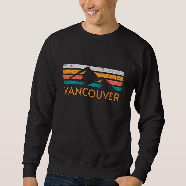 Sweatshirt Montagnes Retro de Vancouver (Devant)