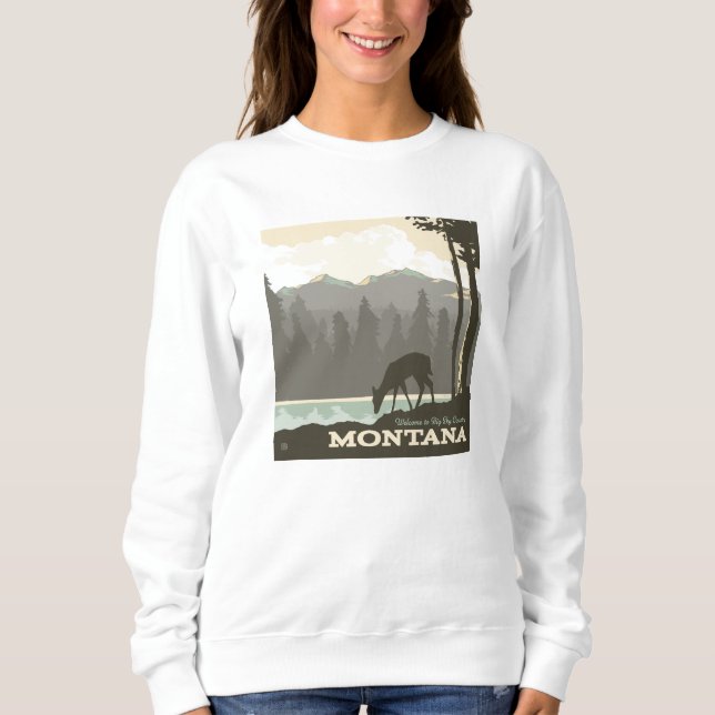 Sweatshirt Montana | Bienvenue dans Big Sky Country (Devant)