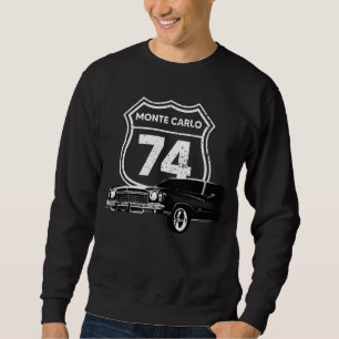Sweatshirt Monte Carlo 1974 Vue frontale avec année modèle 