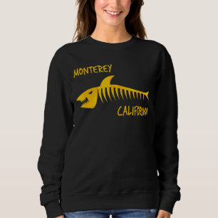 Sweatshirt Monterey California Shark Skeleton Amber Print