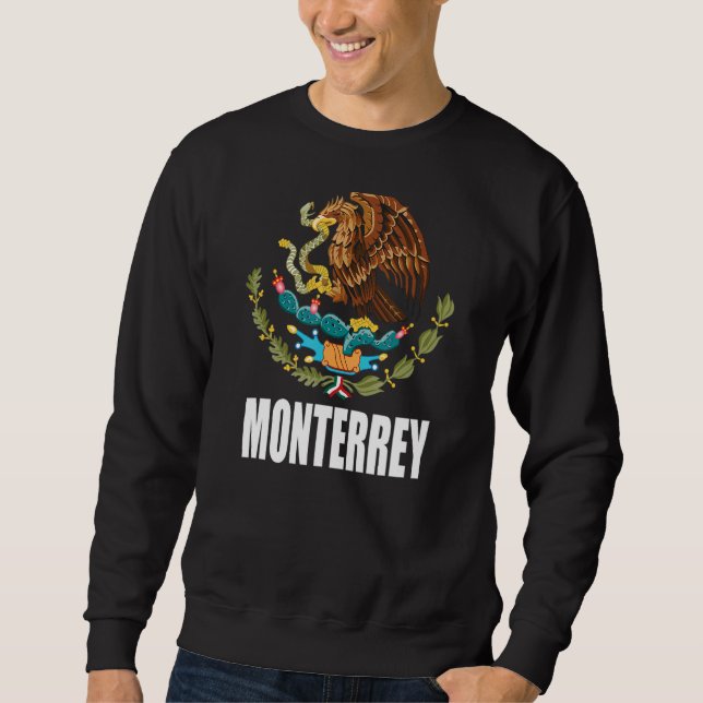 Sweatshirt Monterrey Mexique Drapeau Mexicain Aigle Escudo (Devant)